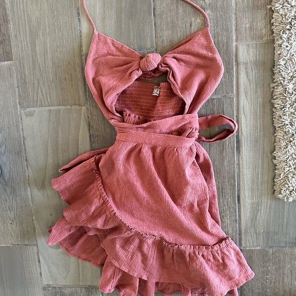 Free people linen dress in dusty rose - Picture 2 of 2